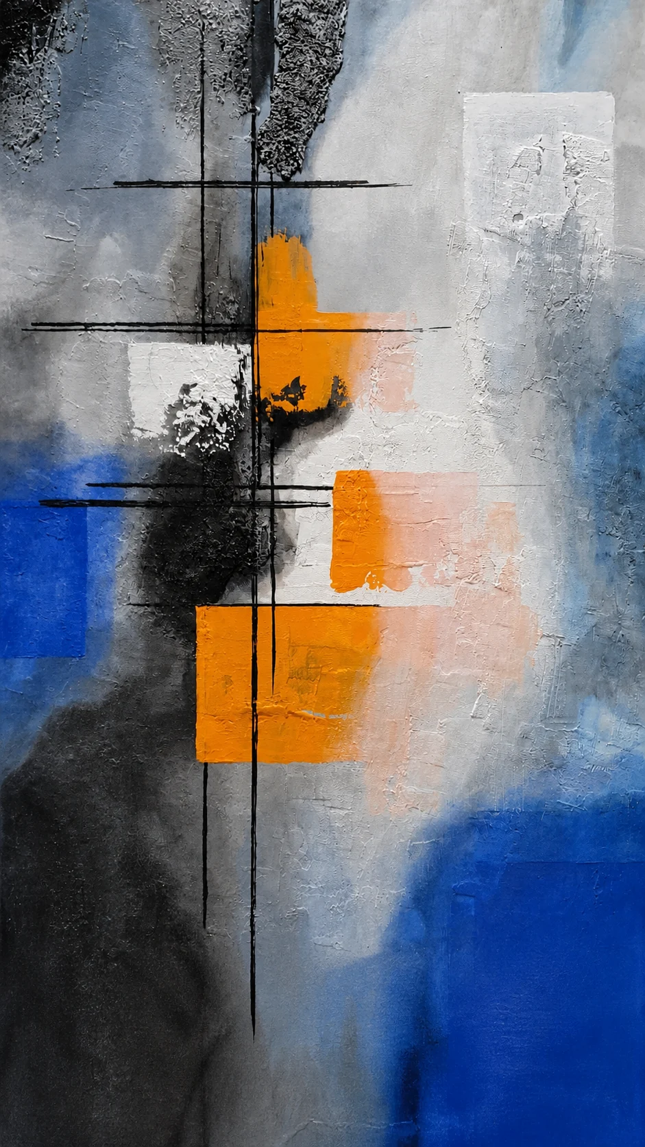 Coordinates of Silence - Acrylic on wood panel