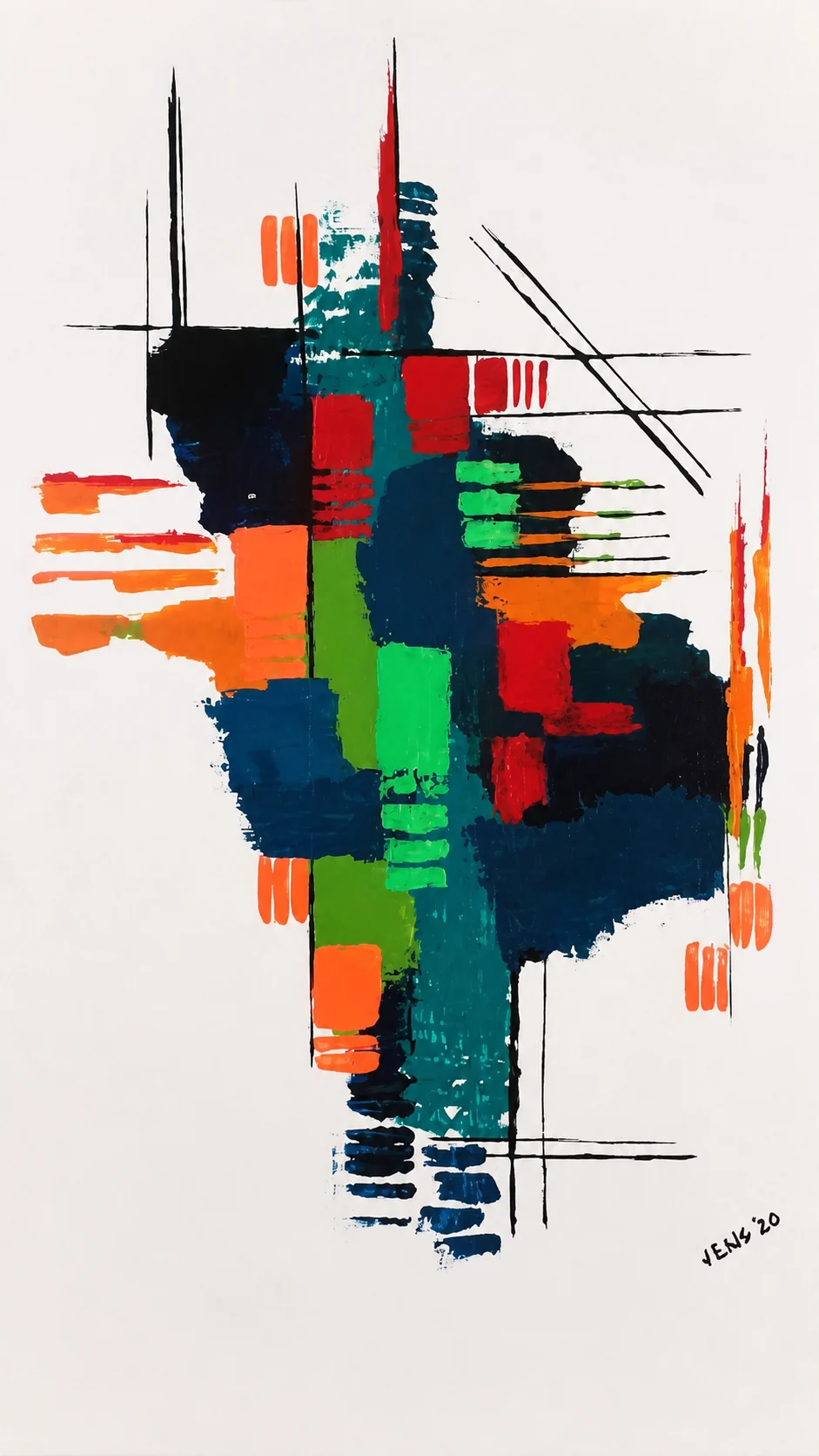 Urban Signal - Acrylic on wood panel