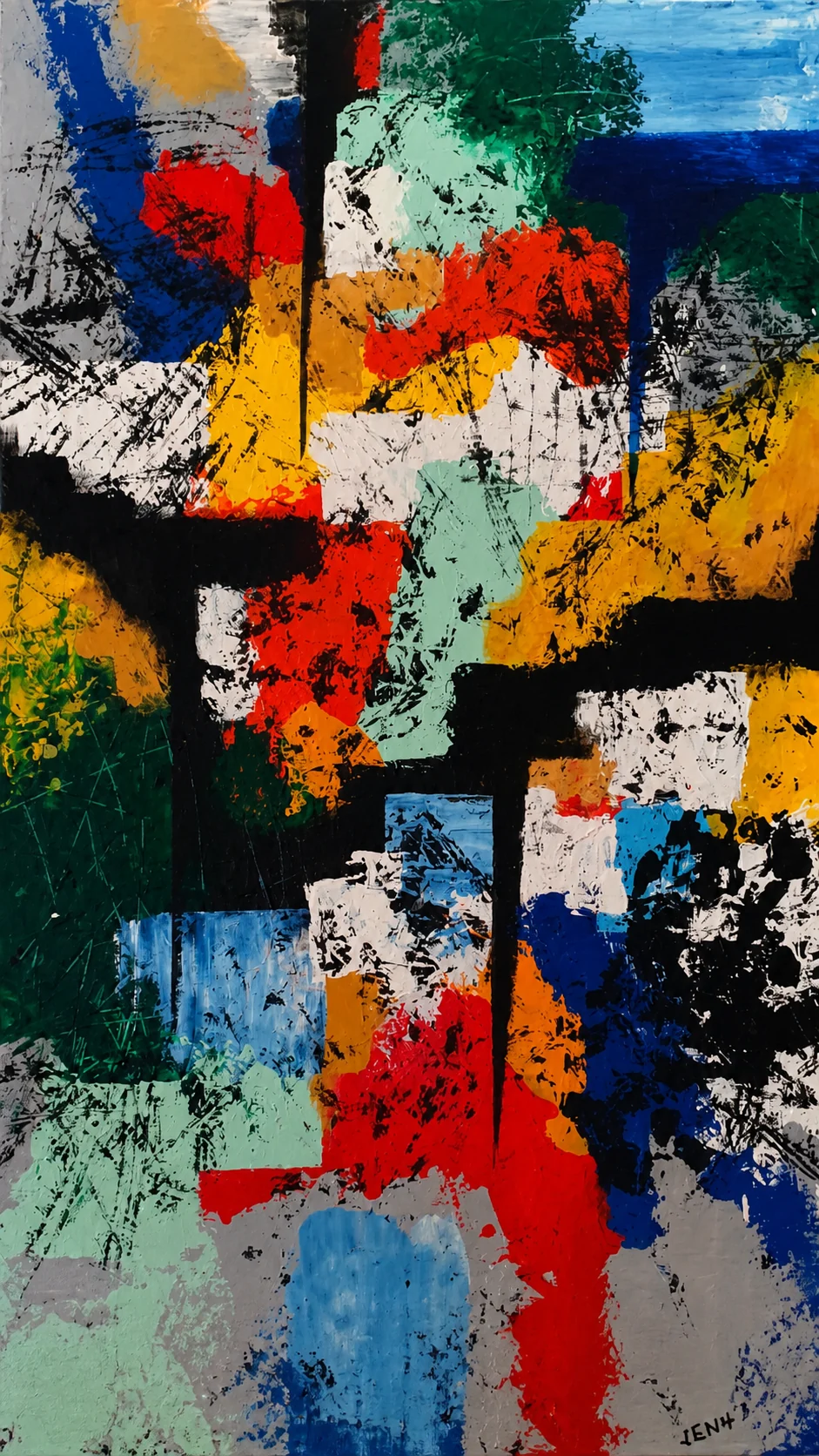 Palimpsest - Acrylic on wood panel